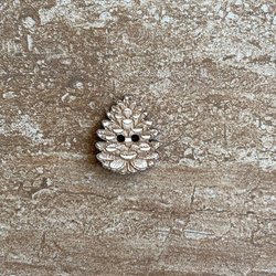 Handmade wooden pine cone buttons for crafts, sewing, and scrapbooking