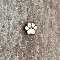 Laser-cut wood paw print buttons for sewing and scrapbooking