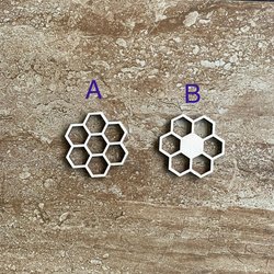 Handmade wooden DIY honey comb cutout in two unique styles, ready to paint or decorate