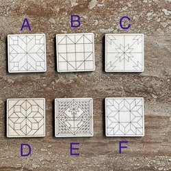 Handmade wooden DIY barn quilt cutout in six unique styles, ready for paint or decorating