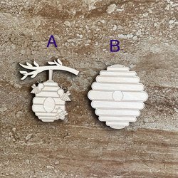 Handmade wooden DIY beehive cutout in two unique styles, ready to paint or decorate