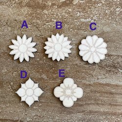Handmade wooden DIY flower cutout in five unique styles, ready for paint or decorating
