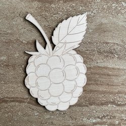 Handmade wooden DIY boysenberry cutout ready for paint or decorating