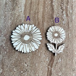 Handmade wooden DIY Gerbera daisy cutout in two unique styles, ready for paint or decorating