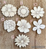 Handmade wooden DIY flower cutout in seven unique styles, ready for paint or decorating