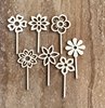 Wooden flower cupcake toppers, handmade in sets of 14 or 28 for party decor