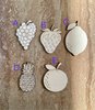 Handmade wooden DIY fruit cutout in five unique styles, ready for paint or decorating