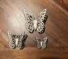 Handmade wooden DIY 3D butterfly cutout ready to paint or decorate