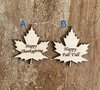 Handmade wooden DIY fall leaf cutout in two unique styles, ready for paint or decorating