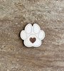 Handmade wooden DIY paw print cutout ready to paint or decorate