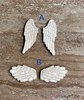 Handmade wooden DIY angel wing cutout in two unique styles, ready for paint or decorating