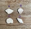 Handmade wooden DIY sea shell cutout in four unique styles, ready for paint or decorating