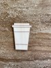 Handmade wooden DIY Styrofoam coffee cup cutout ready for paint or decorating