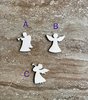 Handmade wooden DIY angel cutout in three unique styles, ready for paint or decorating