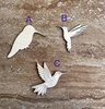 Handmade wooden DIY hummingbird cutout in three unique styles, ready to paint or decorate