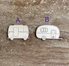 Handmade wooden DIY camper cutout in two unique styles, ready to paint or decorate