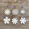 Handmade wooden DIY Daisy flower cutout in six unique styles, ready for paint or decorating