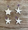 Handmade wooden DIY starfish cutout in four unique styles, ready for paint or decorating
