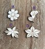 Handmade wooden DIY flower cutout in four unique styles, ready for paint or decorating